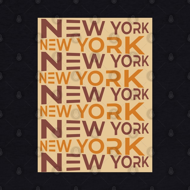 Retro new York typographic abstract design by Blueberry Pie 